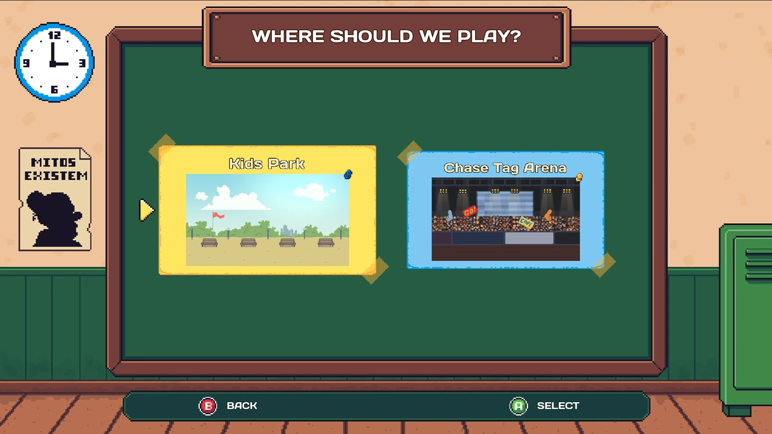The MythTag arena selection screen.