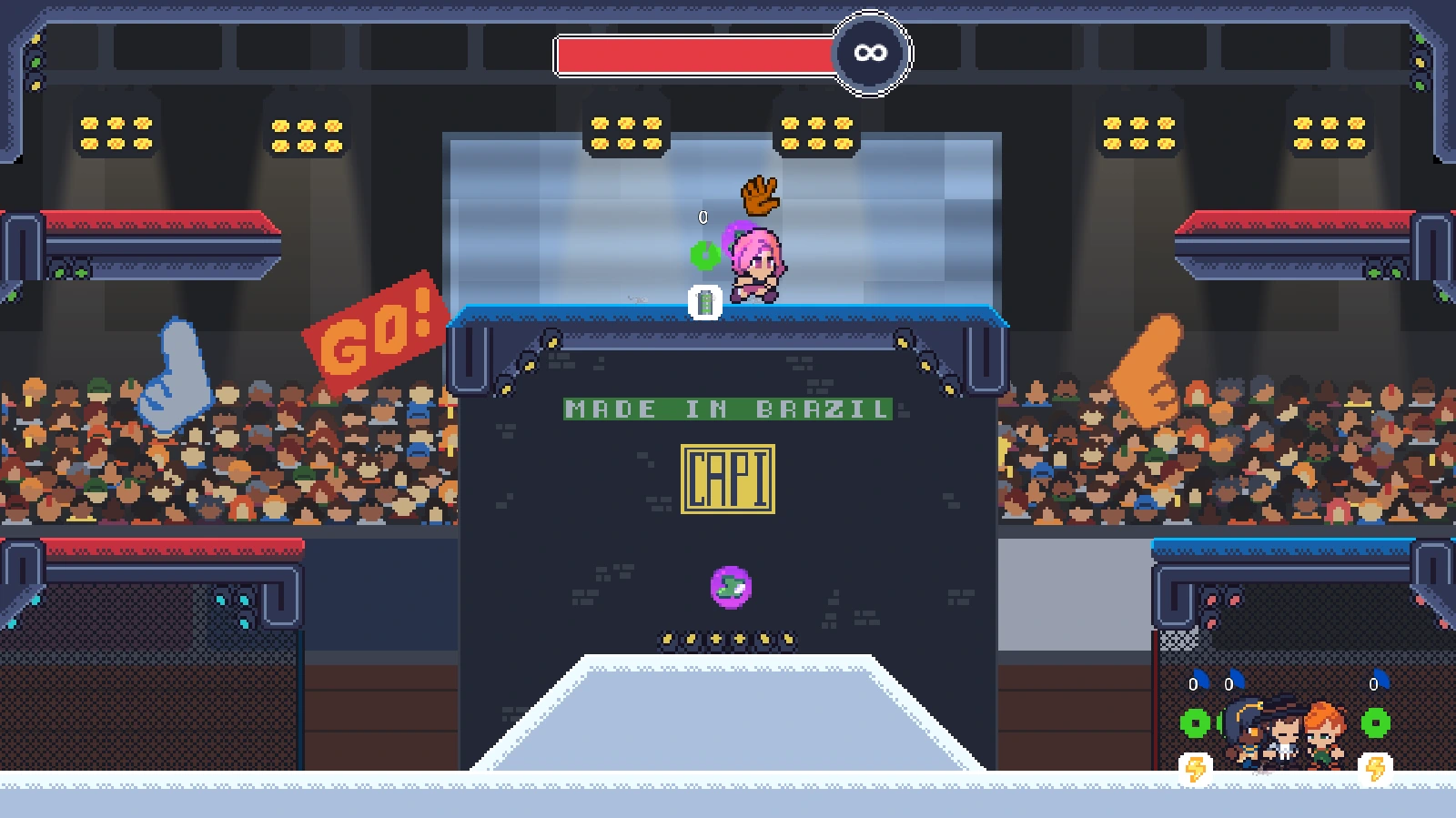 MythTag players run, jump and compete for items in the Official Chase Tag Arena.
